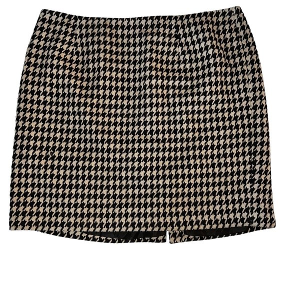 Always in style! Talbots Tan & Black Houndstooth Skirt Size 22W - Picture 1 of 6